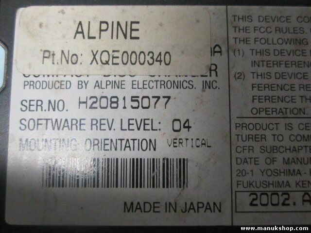 Cambiador de CD Land Rover Freelander Alpine 6 Disc XQE000340 H20815077