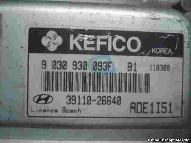 Centralita Hyundai Accent KEFICO 3911026640 ADE1I51 9030930093F B1 118308