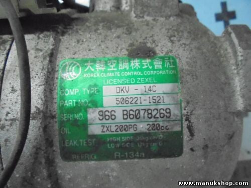 Compressore d'aria SsangYong Musso FJ Korando 5062211521 ZXL200PG R-134a