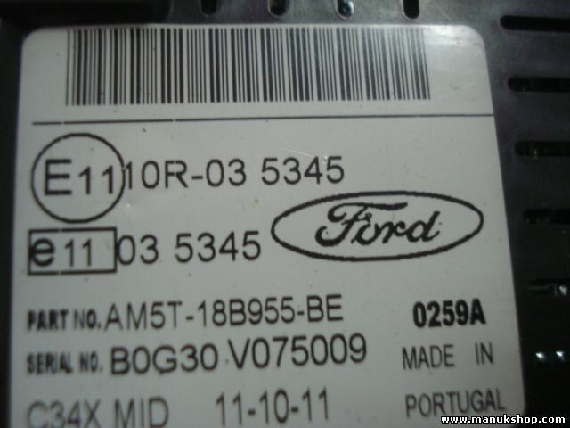Navegación de la pantalla Ford AM5T18B955BE B0G05V001298 10R035345 10R-03 5345