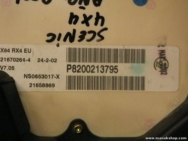 Cuadro de instrumentos Renault Scenic JA RX4 2,0L P8200213795 8200213795