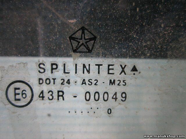 Cristal de la puerta delantera derecha Jeep Grand Cherokee 43R00049 DOT24AS2M25