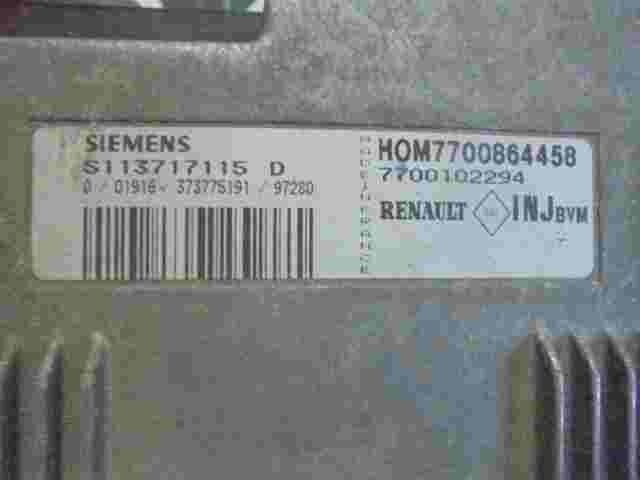 Centralita del motor Renault Laguna I HOM7700864458 HOM 7700864458 S113717115D .