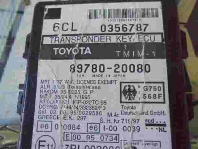 Controllo unità di allarme immobilizzatore modulo Toyota Celica 8978020080