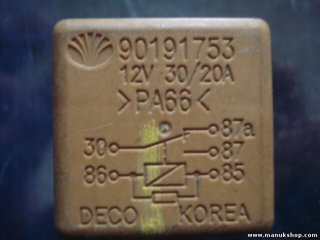 Relé Aire acondicionado relé de embrague magnético Opel Vectra B 90191753