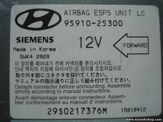 Airbag Centralita Hyundai Accent 9591025300 ESPS UNIT LC SIEMENS 5WK42929