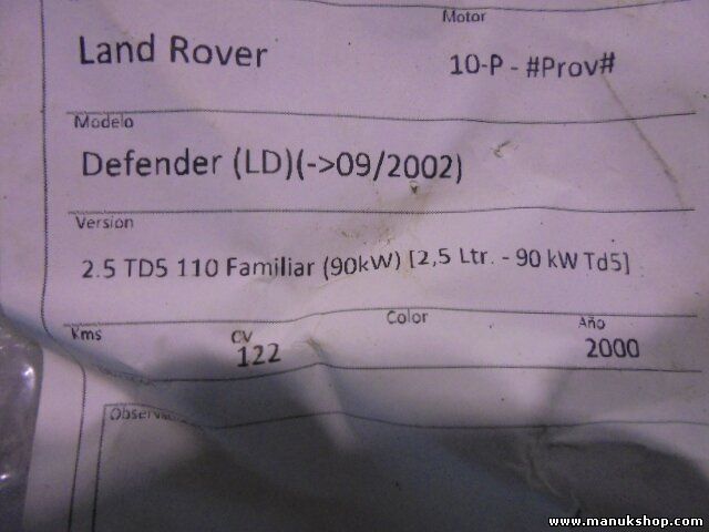 Meccanismo manuale sollevatori anteriore destro Land Rover Defender 2.5 CUH00...