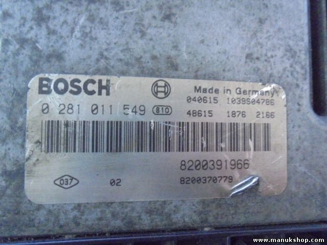 Centralita del motor Renault Scenic Megane 1.9 8200391966 8200370779 0281011549