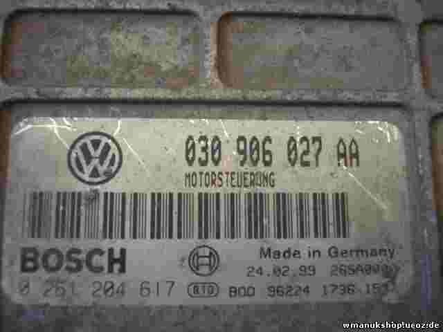 Centralina VW Volkswagen Polo 030906027AA 03O906027AA BOSCH 0261204616/617