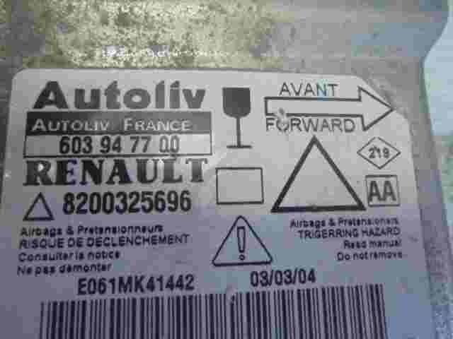 Sensor de impacto de airbag Renault Laguna (AA) 8200325696 603947700