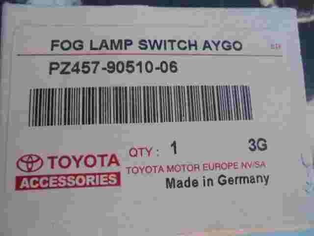 Conmutador de Niebla luces Toyota Aygo PZ4579051006 PZ457-90510-06