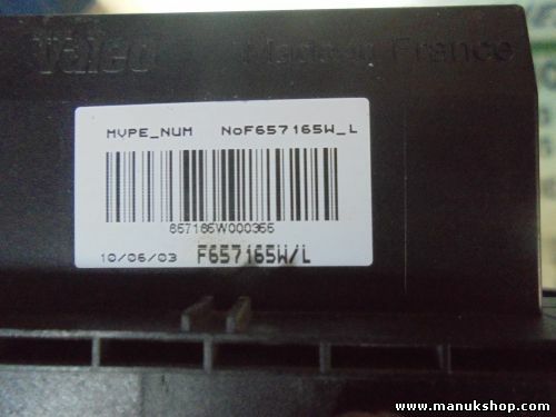 Resistencia calefaccion Renault Megane F657165WL F657165W/L VALEO N0F657165WL
