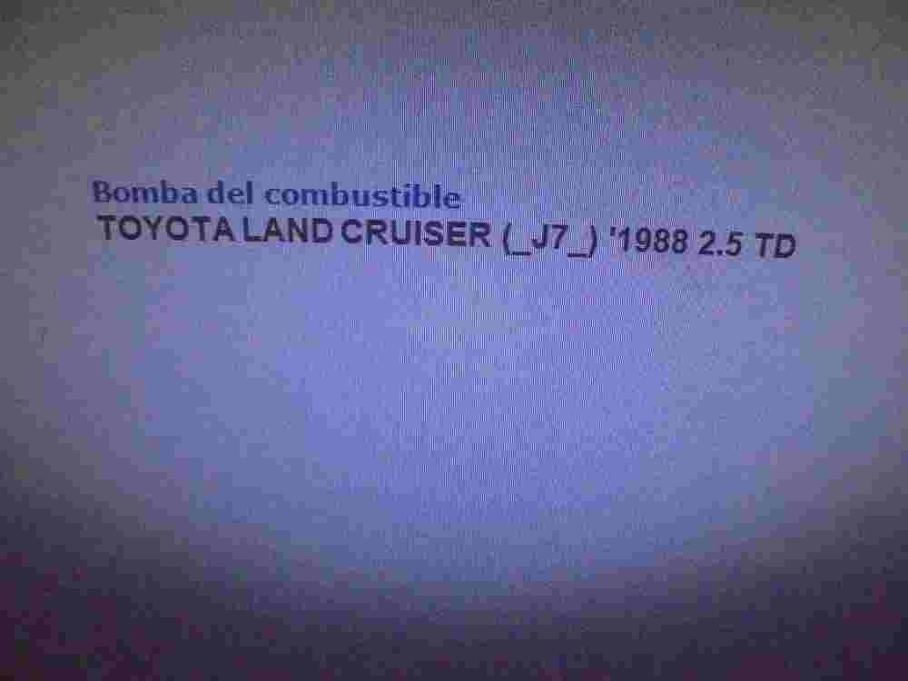 Bomba alimentación combustible Toyota Land Cruiser ( J7) 1988 2.5 TD