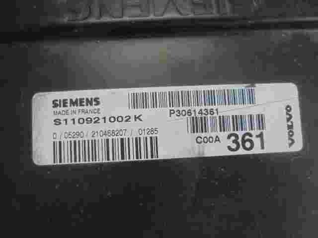 Centralita Volvo V40 S40 P30614361 C00A361 SIEMENS S110921002K S110921002 K