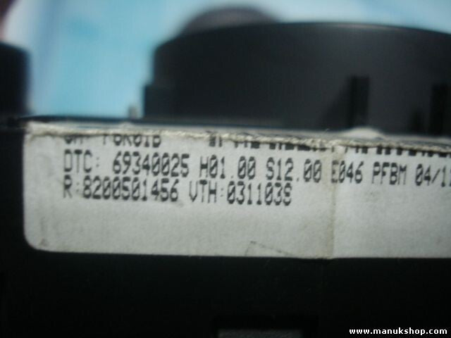 A/C System Renault Megane 69340025 8200501456 VTH 0311038 H01 00 S12 00 E046