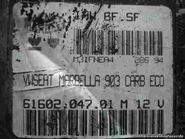 Centralita VW Seat Marbella 903 IAW6FSF IAW 6F.SF MAGNETI MARELLI 6160204701M
