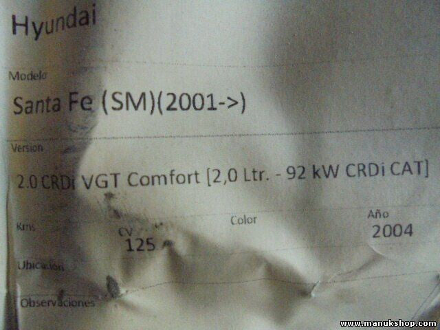 Radiador de agua Hyundai Santa Fe 2,0 CRDI 25310-26400 2531026400