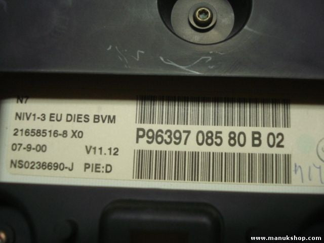 Cuadro de instrumentos Citroen Xsara P9639708580 B02 P9639708580B02