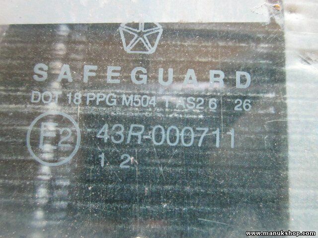 Cristal puerta delantera derecha JEEP Cherokee 43R000711 DOT18PPGM504TAS2626 E2