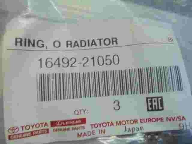 Ring O Radiator Toyota Lexus RX 350L LS 500 GX 470 GS 430 1649221050 16492-21050