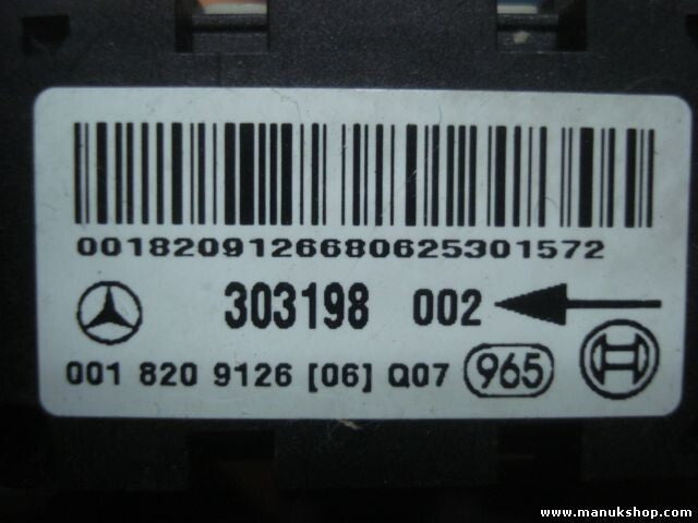 Sensor de impacto de airbag Mercedes-Benz CL203 CLC 2008 Q07 0018209126