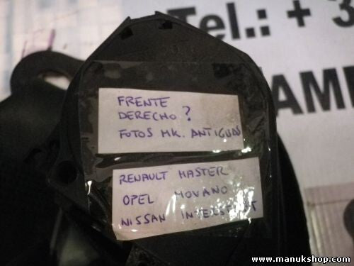 Cinturón de seguridad Frente de derecho Renault Master Opel Movano 8200075888