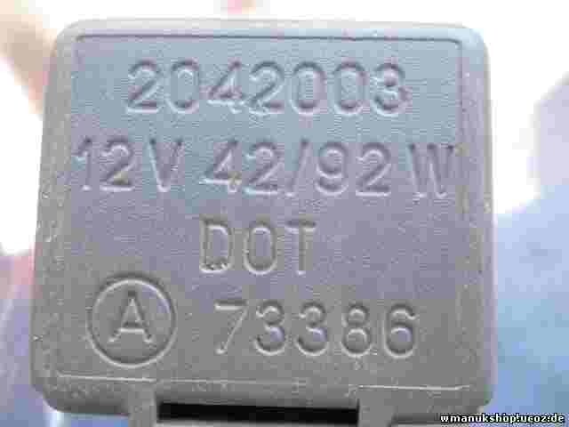 Relé Alfa Romeo Fiat Lancia 73386 12v 42/92W DOT 2042003 2 042 003