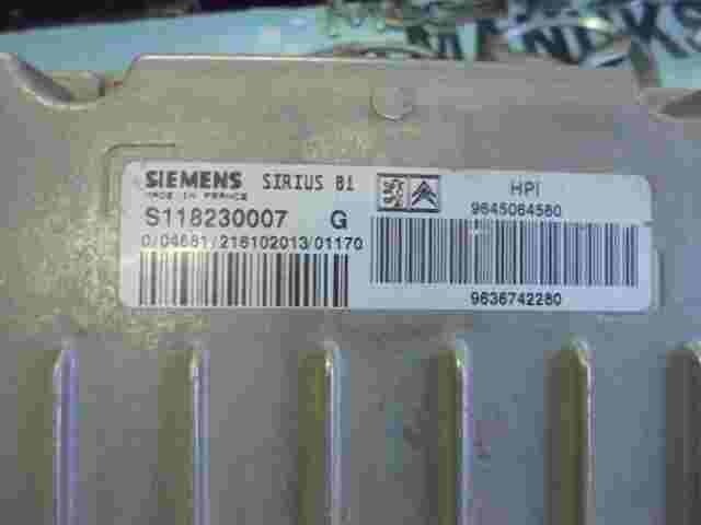 Centralita Citroen C5 9645064580 9636742280 SIEMENS SIRIUS 81 S118230007G