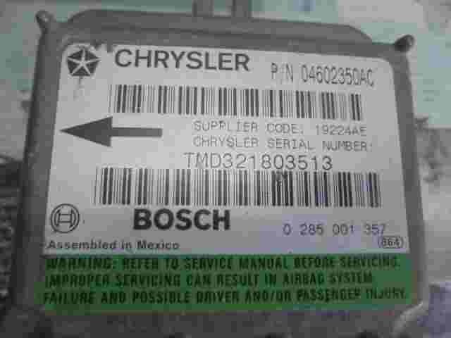 Sensor de impacto de airbag Chrysler 300M (LR) 19224AE 04602350AC 0285001357