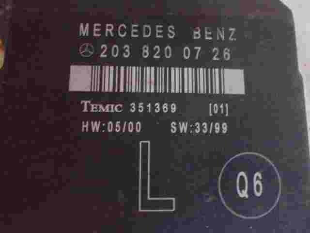 Unidad de control de la puerta Mercedes W203 C280 2038200726 Q6 TEMIC 351369 (L)