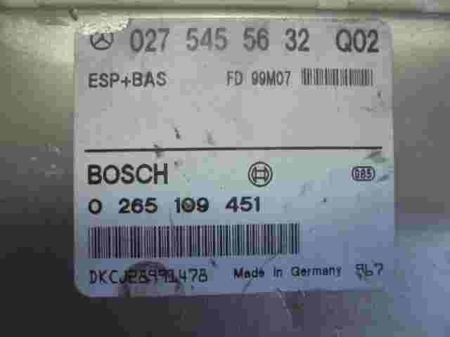 ETS ABS Centralita Mercedes E-Class W210 0275455632 Q02 FD99M07 BOSCH 0265109451
