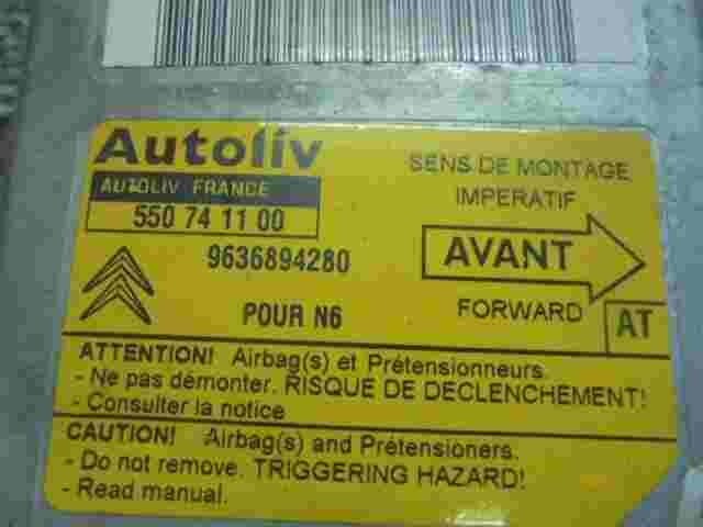 Sensor de impacto de airbag Citroen Xsara N6 (AT) 9636894280 550741100