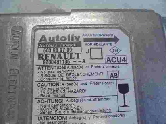 Sensore di impatto airbag Renault Grand Scénic II (AB) 8200481136A 603989700