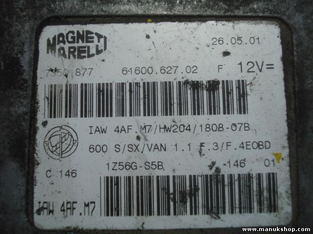 Centralita del motor Fiat IAW 4AF.M7 /HW204 /1808-07B 61600.627.02 F 6160062702F