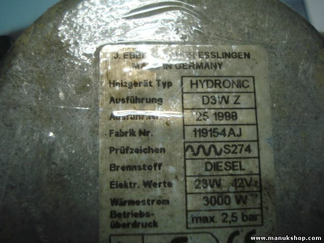 Calentador Opel SAAB 9-3 9-5 2.2 Hydronic BAR 90585961 12787817 4623302