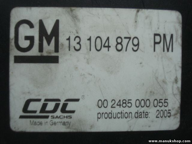 Sistema de amortiguación Opel Astra H Zafira B GM 13104879 13104879PM