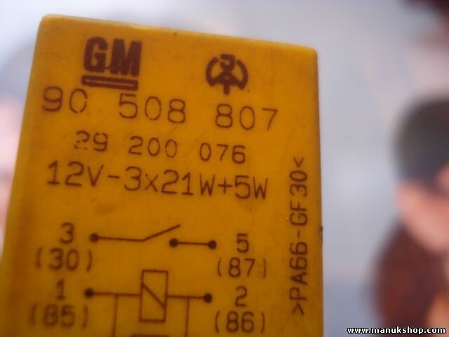 Relé OPEL GM 90508807 905 088 07 29200076 29 2000 76 12V-3x21w-5w