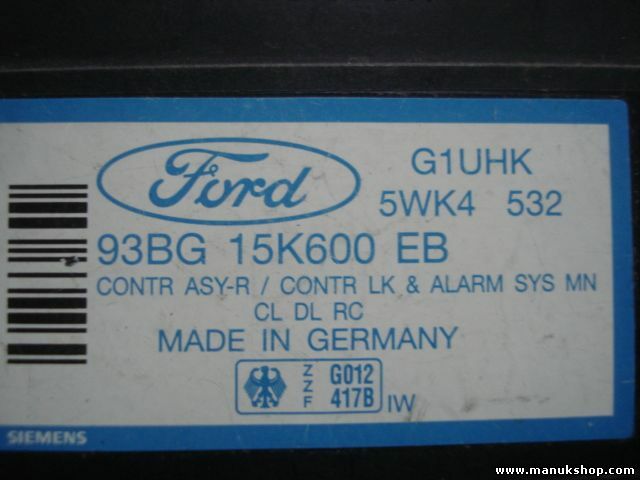 Controlador Confort Ford Mondeo 93BG15K600EB 5WK4532 5WK4 532 93BG 15K600 EB