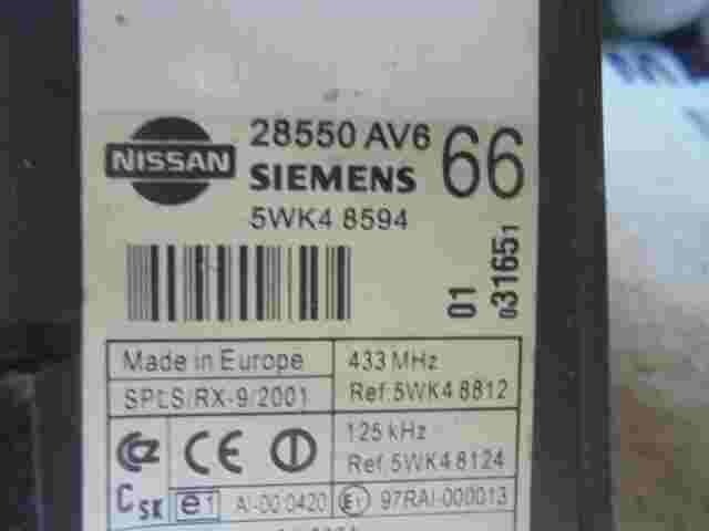 Controlador Confort Nissan Primera 28550AV666 Siemens 5WK48812 5WK48124