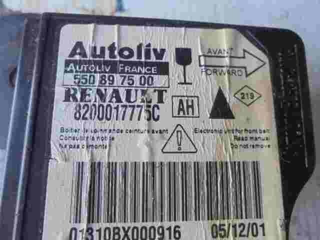 Airbag Centralita Renault Vel Satis (AH) 8200017775C 550897500