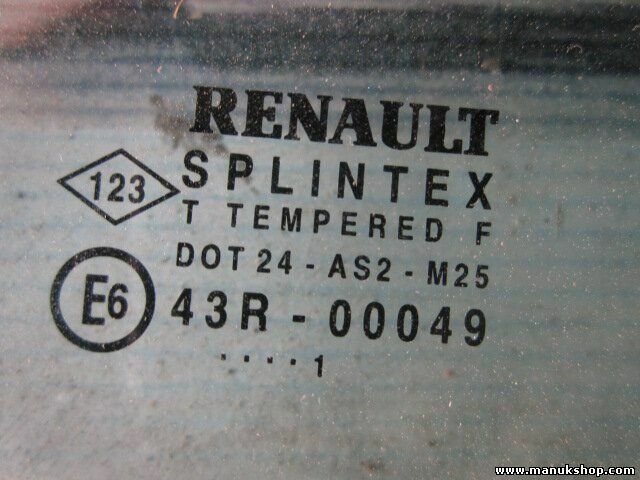 Cristal puerta delantera derecha RENAULT Scenic RX4 4x4 43R00049 DOT24AS2M25