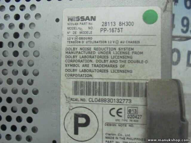 Radio CD Nissan X-Trail (T30) 2.0 2003 281138H300 28113 8H300 PP1675T PP-1675T