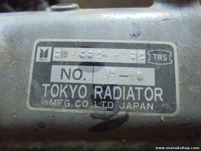 Radiador de intercooler Isuzu Trooper 8943824782 894382-4782 AH10 AH-10