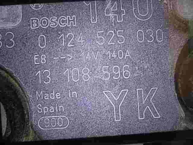 Alternador Astra Signum Vectra Zafira Saab 140A 13108596 13108596YK 0124525030