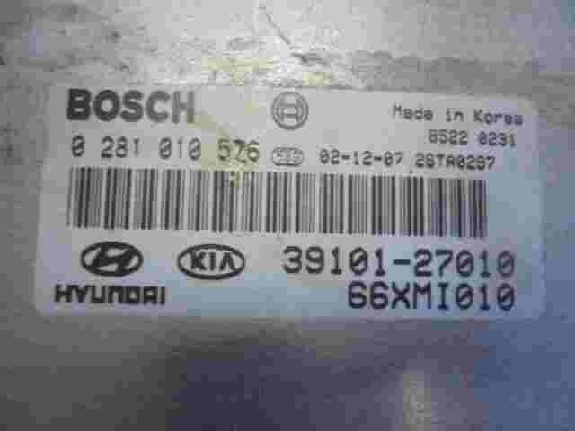 Centralita Hyundai Elantra 3910127010 BOSCH 0281010576 66XMI010 26TA0297