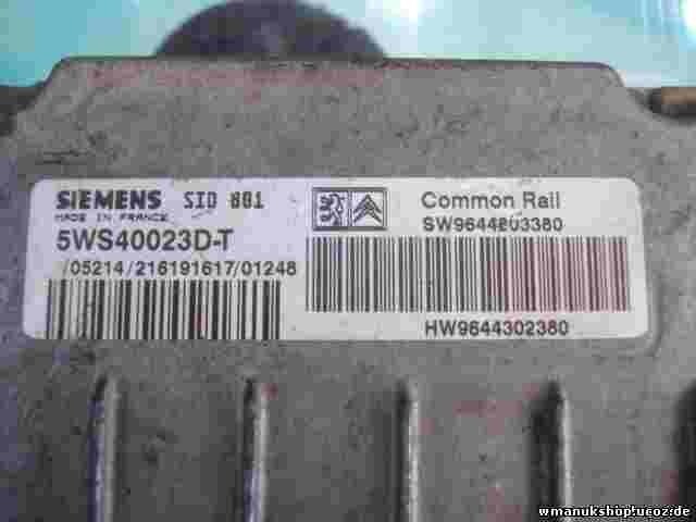 Centralita Citroen Xsara SW9644803380 SID801 HW9644302380 SIEMENS 5WS40023D-T