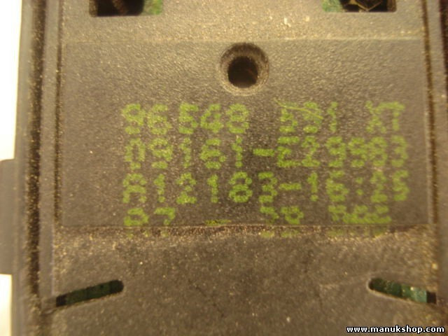 mando botonera elevalunas Peugeot 09161E29993 09161-E29983 96548591XT MA12183