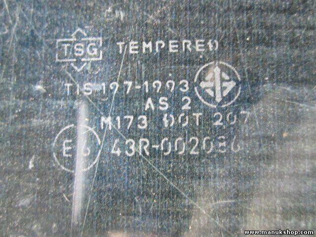 Cristal de la puerta delantera derecha Mitsubishi L200 43R002086 AS2M173DOT207