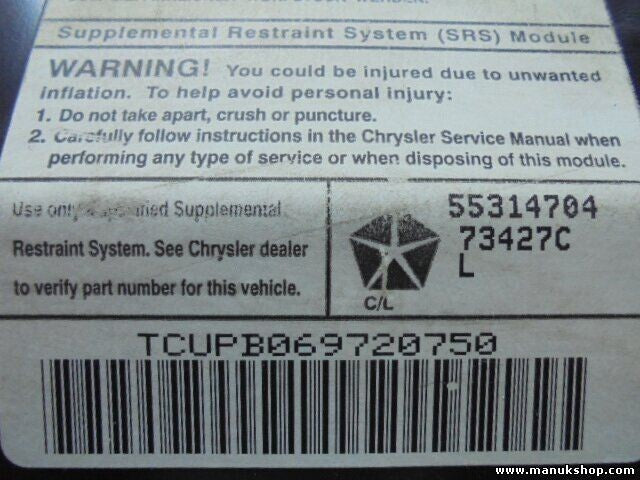 Airbag del pasajero Jeep 55314704 73427C TCUPB069720750 PI 965 03 6 PI965036