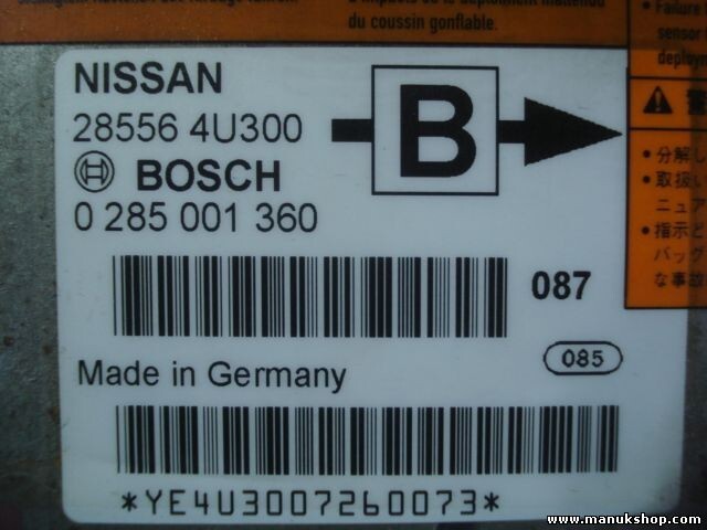 Sensor de impacto de airbag Nissan Almera Tino 285564U300 0285001360